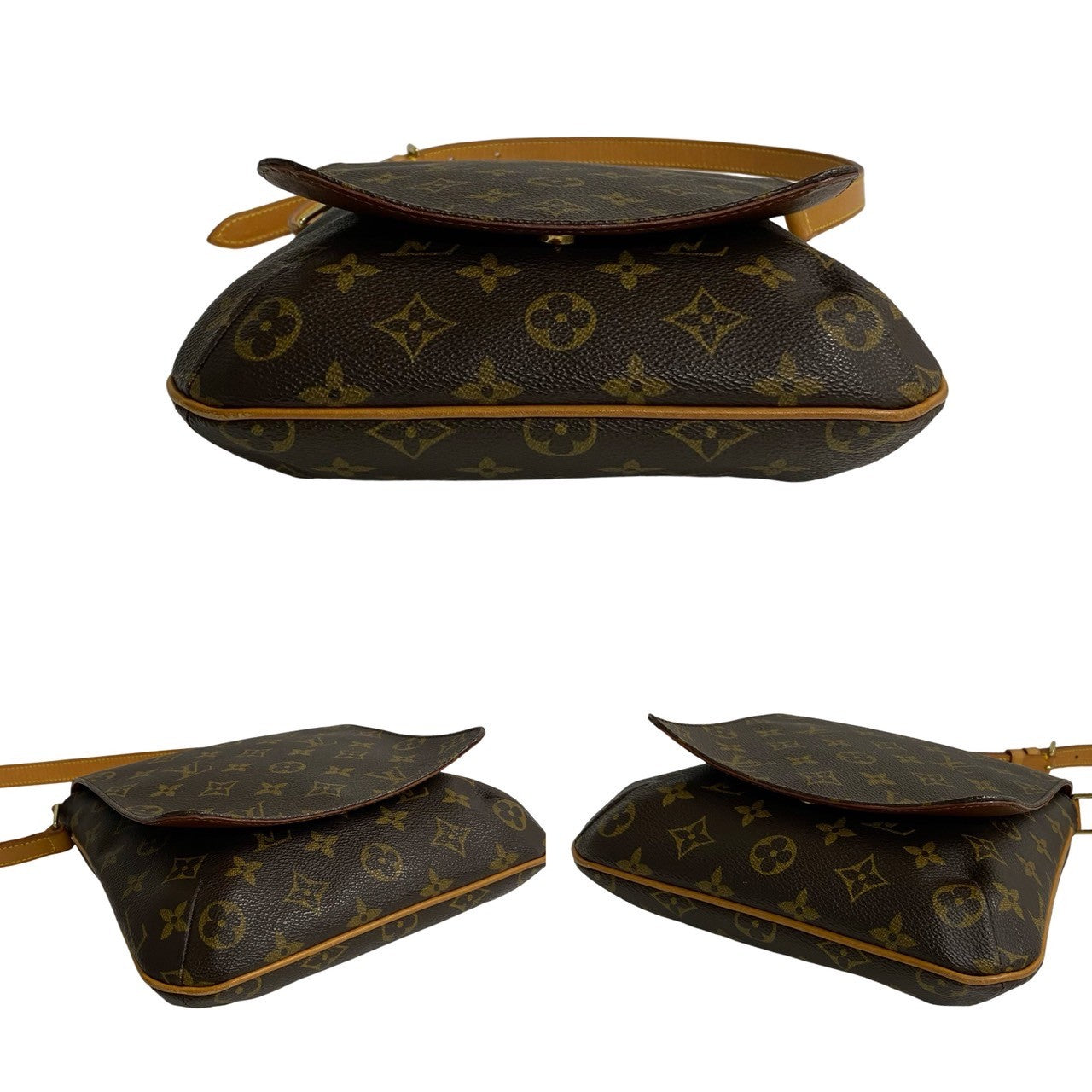 LOUIS VUITTON Shoulder Bag M51258 Leather, PVC Brown Monogram Musette Salsa Women Used Authentic