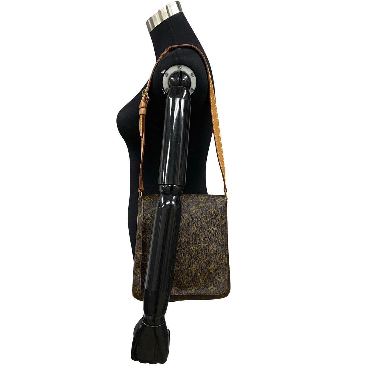 LOUIS VUITTON Shoulder Bag M51258 Leather, PVC Brown Monogram Musette Salsa Women Used Authentic