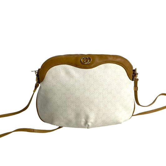 GUCCI Shoulder Bag Leather, PVC Brown Micro GG Women Used Authentic