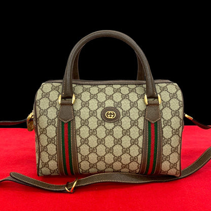GUCCI Shoulder Bag leather Brown Sherry line