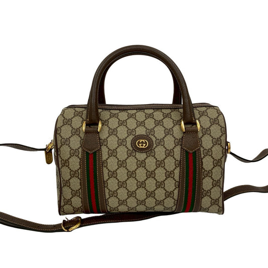 GUCCI Shoulder Bag leather Brown Sherry line