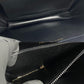 CELINE Shoulder Bag leather black Triomphe logo Metal Women Used Authentic