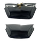 CELINE Handbag leather Navy logo ribbon Metal Women Used Authentic