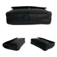 CELINE Shoulder Bag leather black Triomphe logo Metal Women Used Authentic