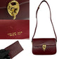 CELINE Shoulder Bag Calfskin, Leather wine-red Carriage Metal Women Used Authentic