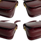 CELINE Shoulder Bag Calfskin, Leather wine-red Carriage Metal Women Used Authentic