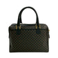 CELINE Handbag Leather, PVC black Macadam Blason Triomphe Pattern Women Used Authentic
