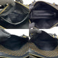 CELINE Handbag Leather, PVC black Macadam Blason Triomphe Pattern Women Used Authentic