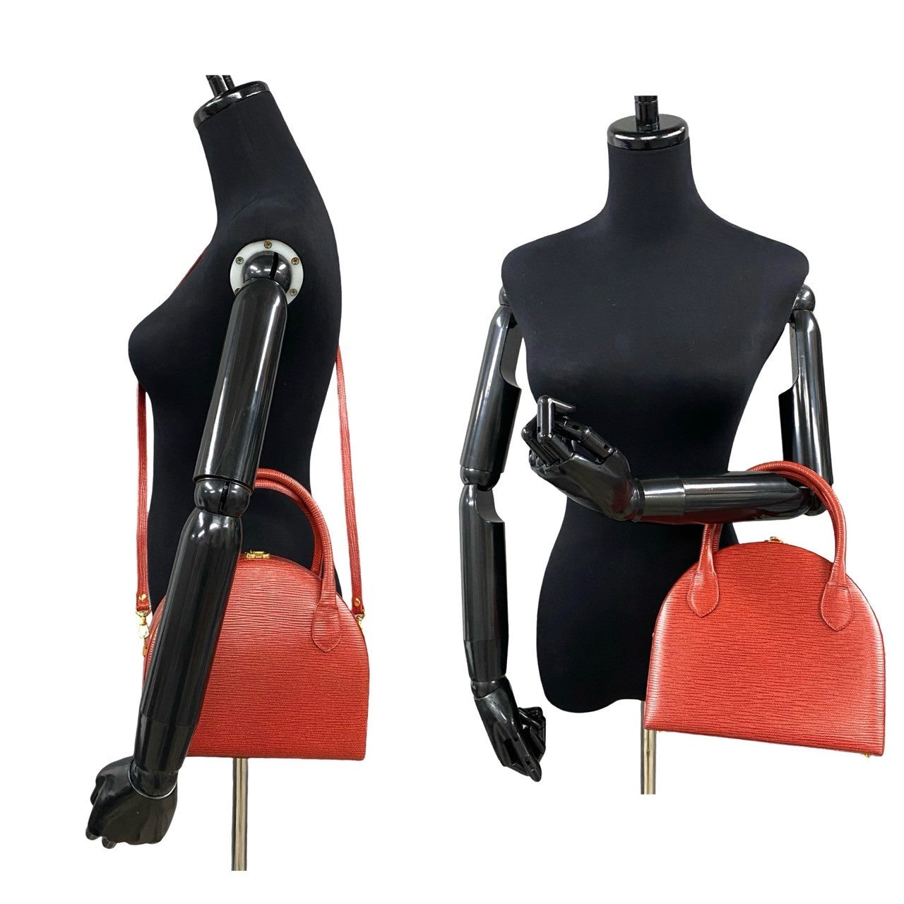 FENDI Shoulder Bag leather Red 2way Women Used Authentic