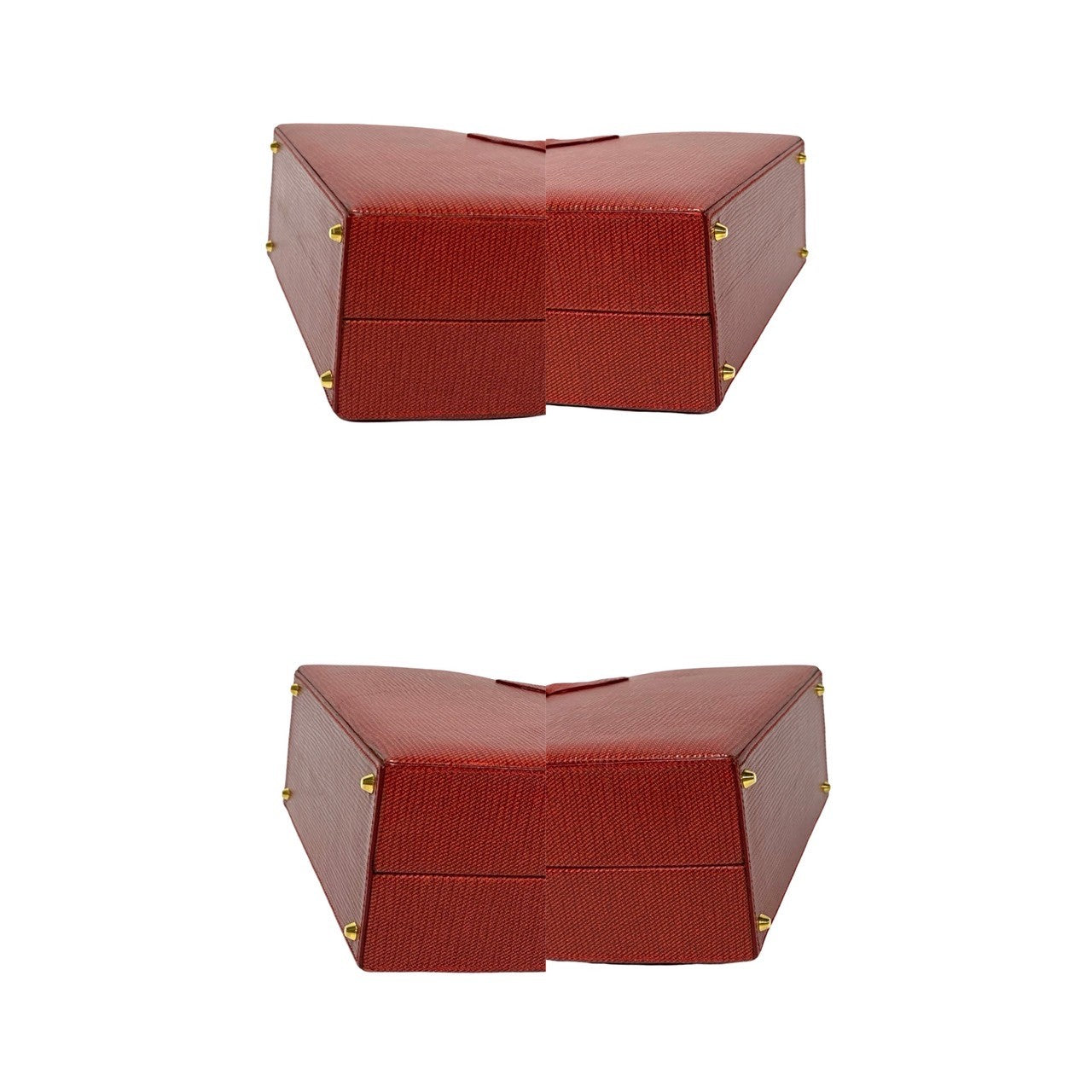 FENDI Shoulder Bag leather Red 2way Women Used Authentic