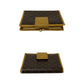 CELINE Bifold Wallet Leather, PVC Brown Macadam BlazonPattern Women(Unisex) Used Authentic