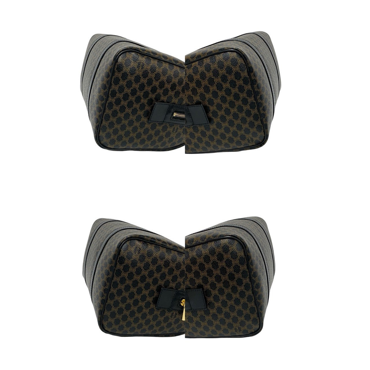 CELINE Boston Duffel bag Leather, PVC black Macadam Brazon Women(Unisex) Used Authentic