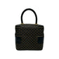 CELINE Handbag Leather, PVC black Macadam Blason Triomphe Pattern Women Used Authentic