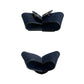 Dior Shoulder Bag Canvas, Leather Navy Trotter Pattern Women Used Authentic