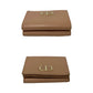 Dior Tri-fold wallet leather pink CD logo Metal Lotus wallet Women Used Authentic