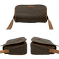 CELINE Shoulder Bag Leather, PVC Brown Macadam Blazon Pattern Triomphe logo Women Used Authentic