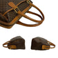 CELINE Boston Duffel bag Leather, PVC Brown Macadam Blazon Pattern Triomphe logo Women(Unisex) Used Authentic