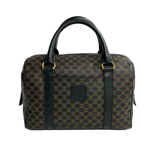 CELINE Handbag leather Brown Macadam Blason Pattern mens(Unisex) Used Authentic