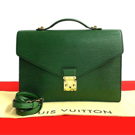 LOUIS VUITTON Shoulder Bag M54462 Epi Leather green Epi Port Documan