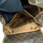 CELINE Backpack Leather, PVC Brown Macadam Blason Triomphe Pattern logo ring Metal Women Used Authentic