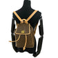 CELINE Backpack Leather, PVC Brown Macadam Blason Triomphe Pattern logo ring Metal Women Used Authentic