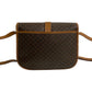 CELINE Shoulder Bag Leather, PVC Brown Macadam Blason Triomphe Pattern mens Used Authentic