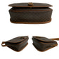 CELINE Shoulder Bag Leather, PVC Brown Macadam Blason Triomphe Pattern mens Used Authentic