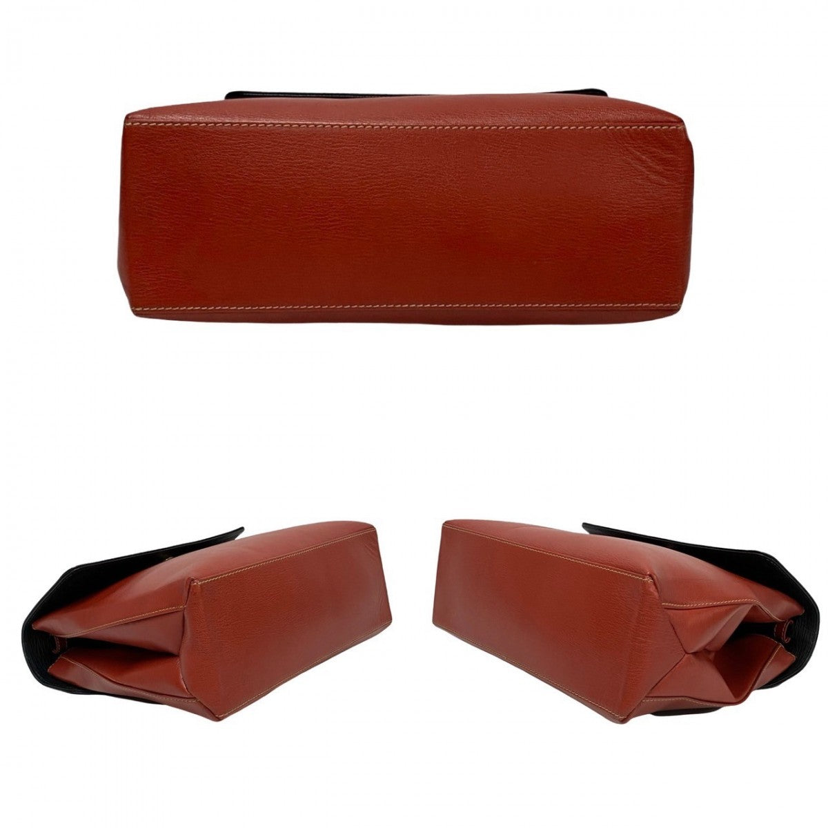 LOEWE Shoulder Bag leather Red Twist handle Velazquez Women Used Authentic