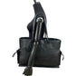 LOEWE Tote Bag leather black logo Shopper tote Women Used Authentic