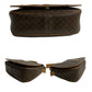CELINE Shoulder Bag Leather, PVC Brown Macadam Blason Triomphe Pattern Women Used Authentic