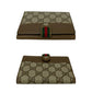 GUCCI Bifold Wallet leather Brown GG logo Sherry line Women Used Authentic