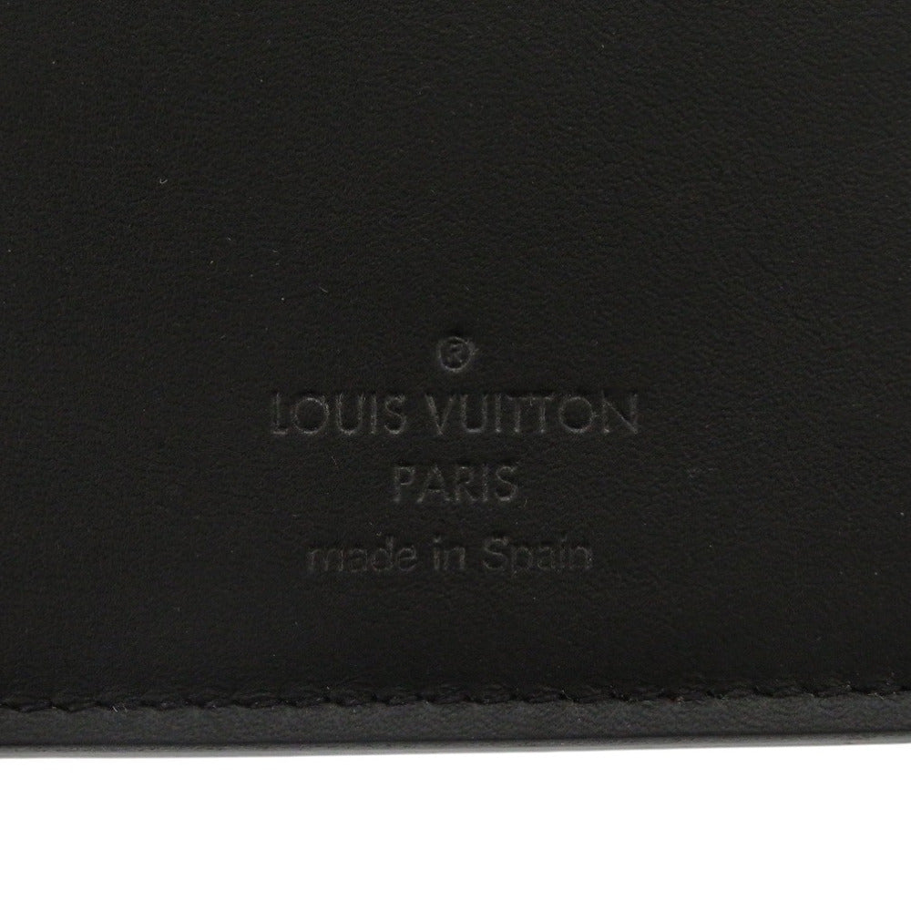 LOUIS VUITTON Long Wallet Purse N63010 Damier Anfini black Damier Portefeuille Braza mens Used Authentic