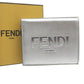 FENDI Bifold Wallet 8M0468 leather Silver