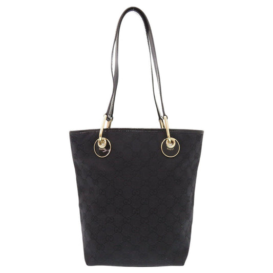 GUCCI Tote Bag 120840 GG canvas black Women Used Authentic