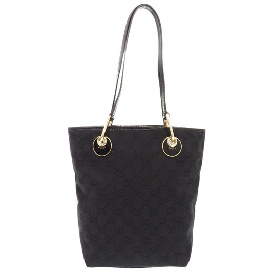 GUCCI Tote Bag 120840 GG canvas black Women Used Authentic