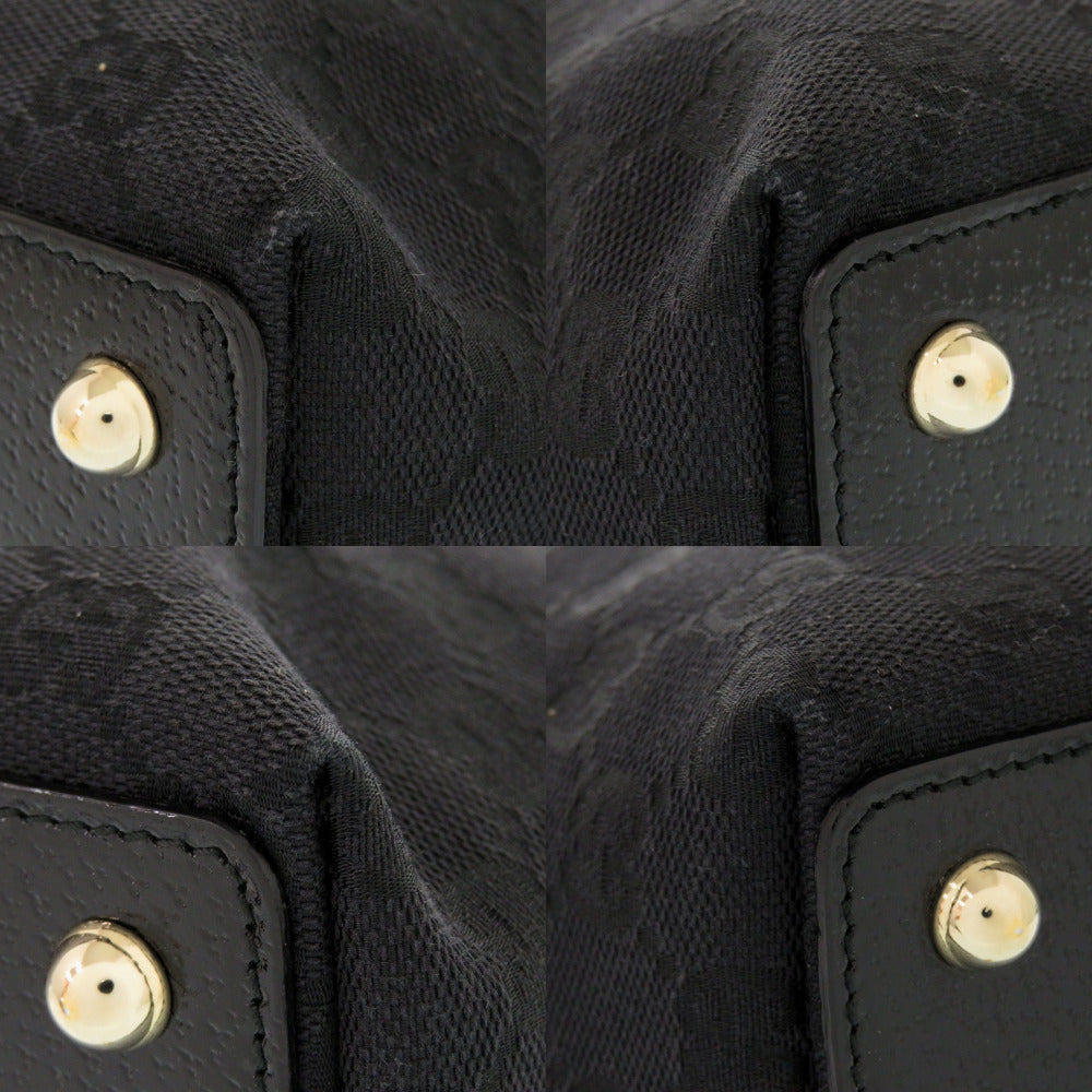 GUCCI Tote Bag 120840 GG canvas black Women Used Authentic