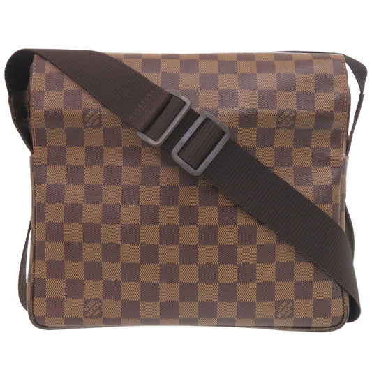 LOUIS VUITTON Shoulder Bag N45255 Damier canvas Brown Damier Naviglio mens Used Authentic