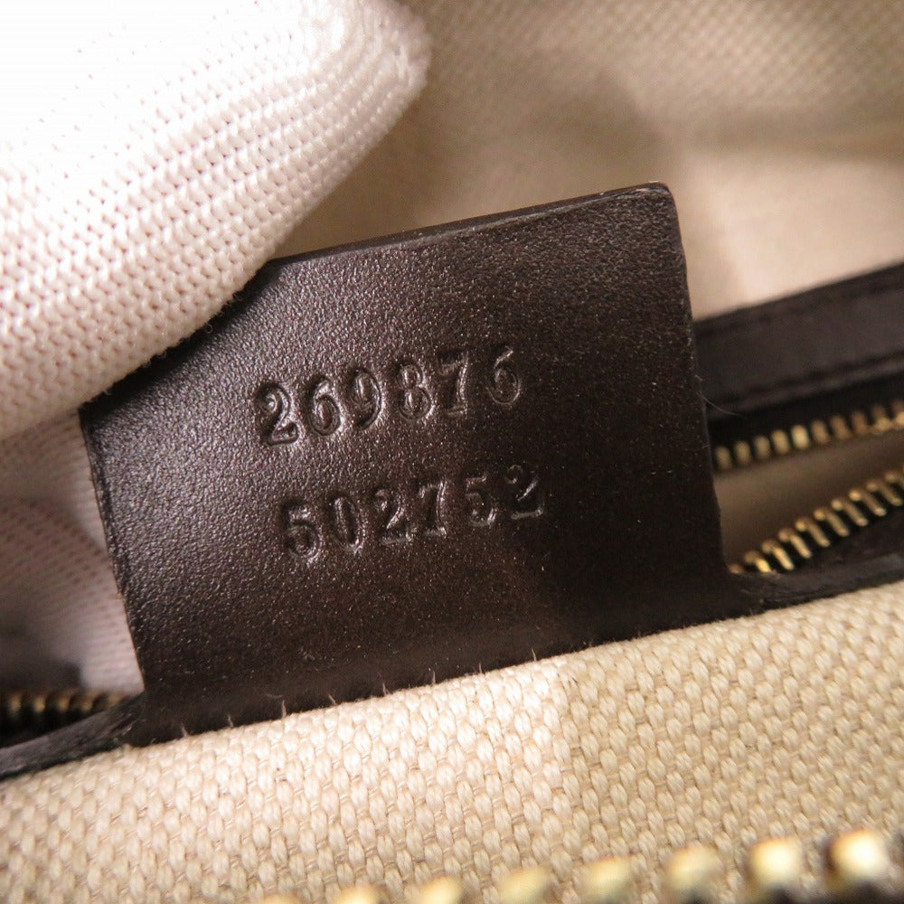 GUCCI Handbag 269876 GG canvas beige Shelly line GG canvas Women Used Authentic