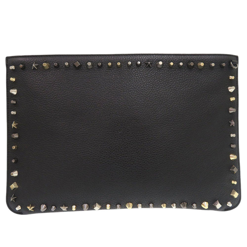 Christian Louboutin Shoulder Bag 3175006 leather black 2WAY clutch bag Women Used Authentic