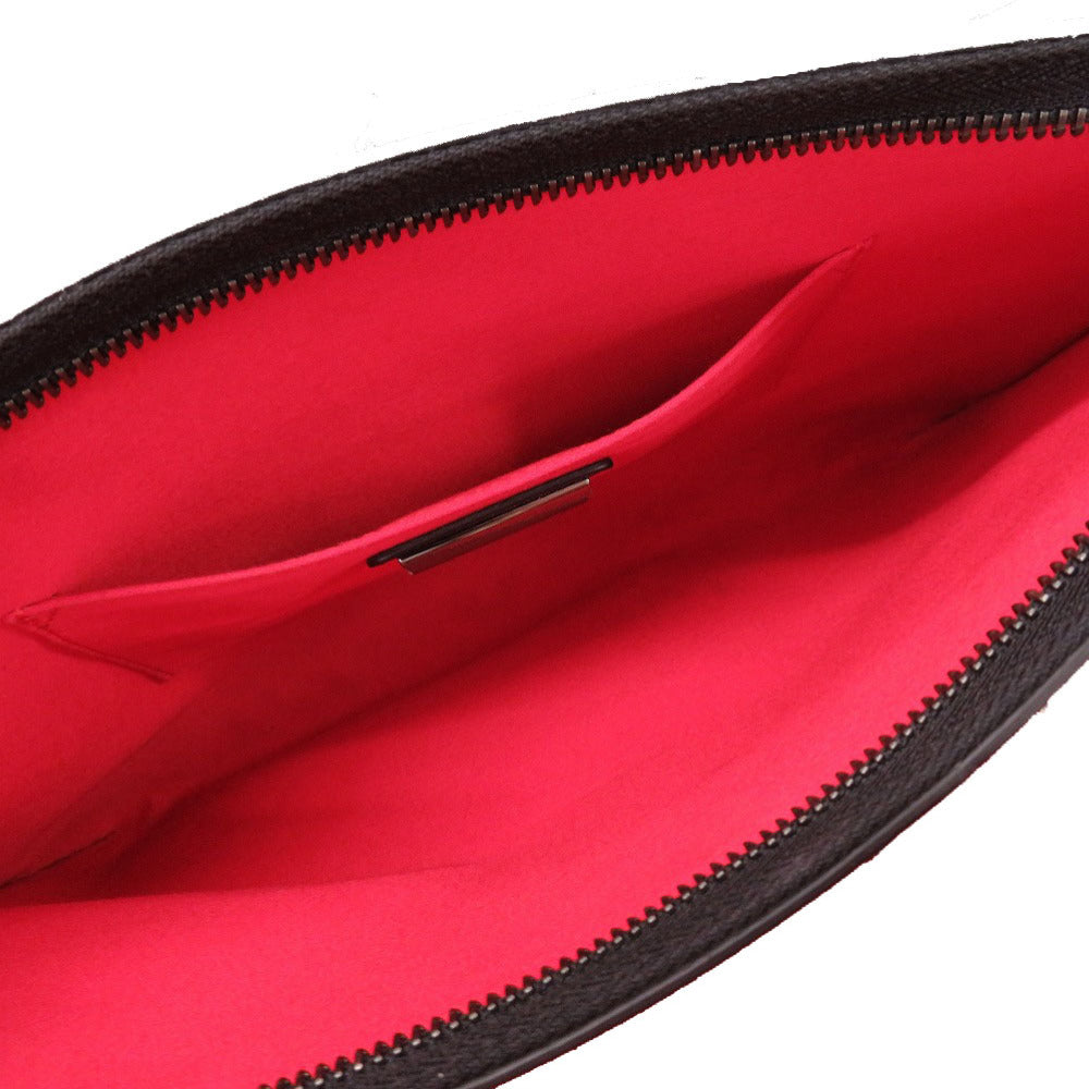 Christian Louboutin Shoulder Bag 3175006 leather black 2WAY clutch bag Women Used Authentic