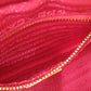 PRADA Pouch canvas pink Triangle logo Women Used Authentic