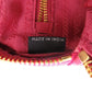 PRADA Pouch canvas pink Triangle logo Women Used Authentic