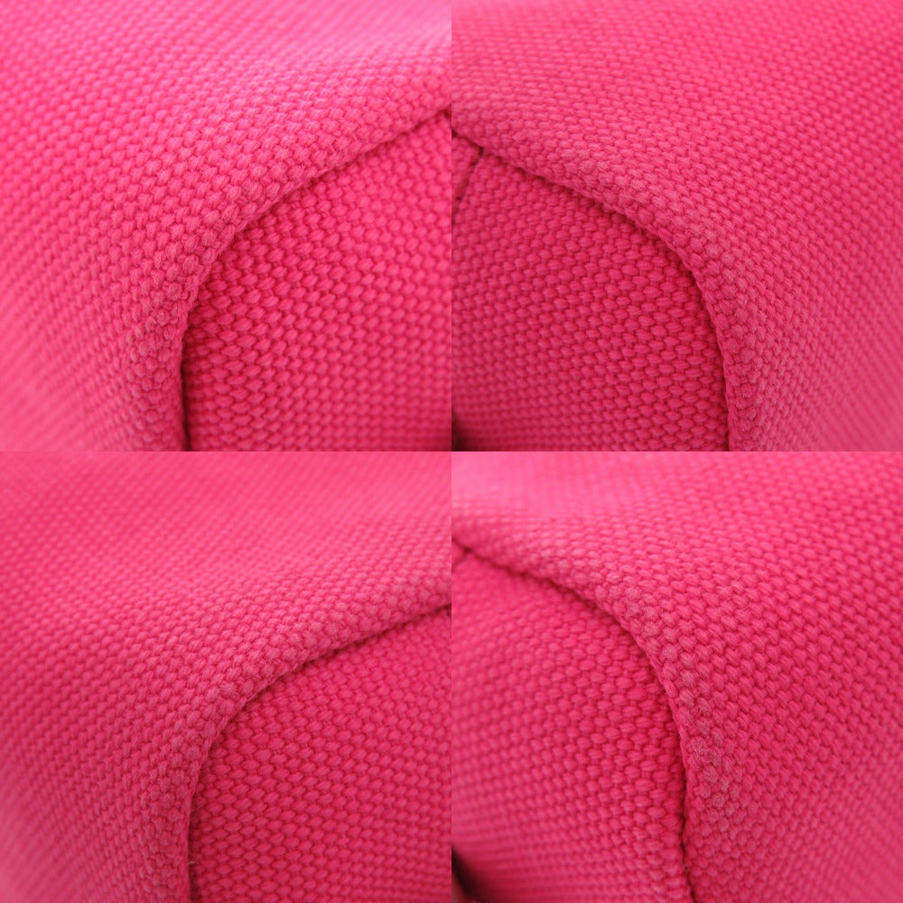 PRADA Pouch 1NA175  canvas pink Triangle logo Women Used Authentic