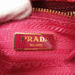 PRADA Pouch 1NA175  canvas pink Triangle logo Women Used Authentic