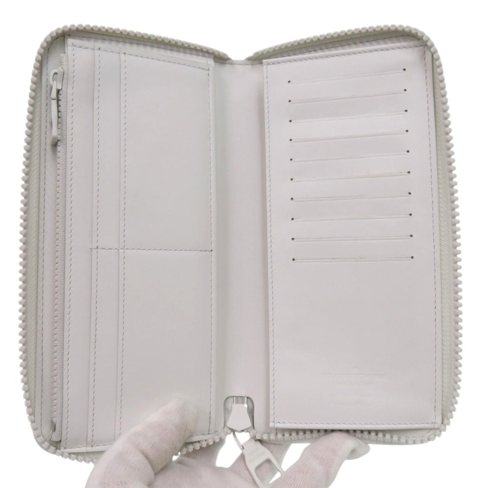 LOUIS VUITTON Long Wallet Purse M80337 leather white Zippy wallet Monogram Vertical LV Friends unisex(Unisex) Used Authentic