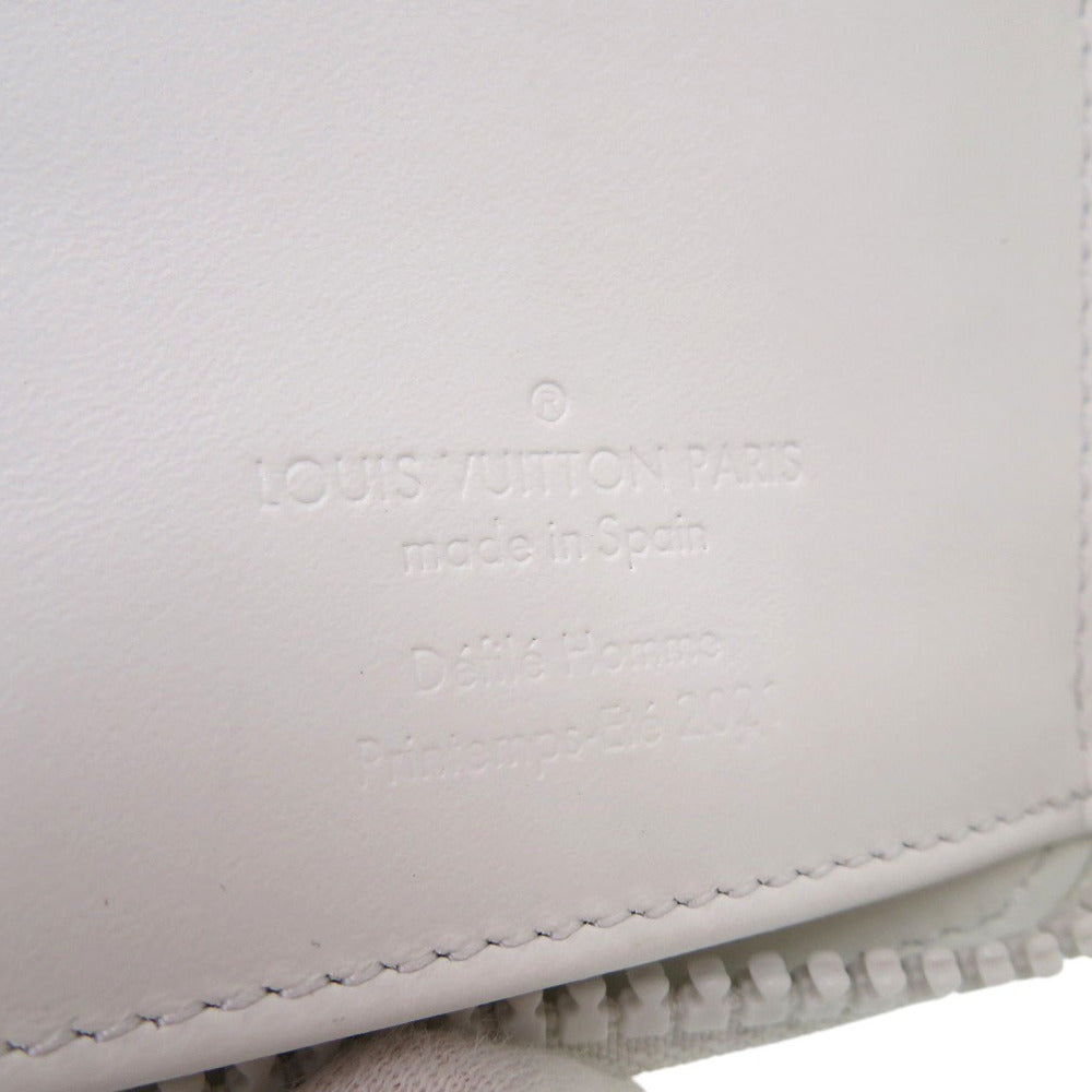 LOUIS VUITTON Long Wallet Purse M80337 leather white Zippy wallet Monogram Vertical LV Friends unisex(Unisex) Used Authentic