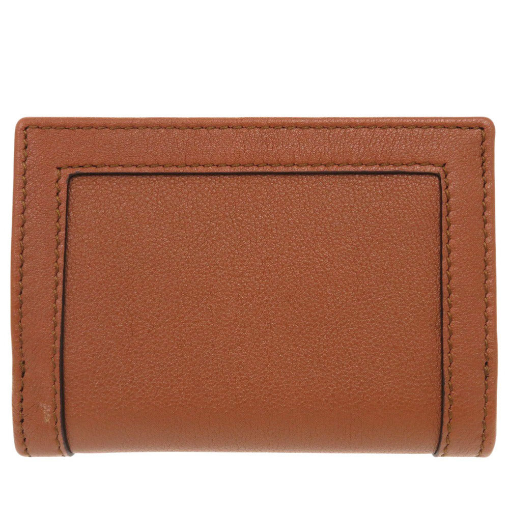 GUCCI Tri-fold wallet 658633 leather Brown Bamboo Medium Women Used Authentic