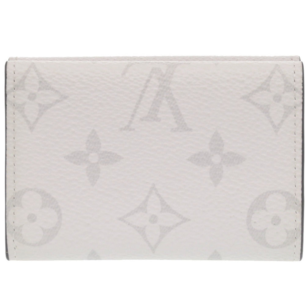 LOUIS VUITTON Tri-fold wallet M67621 Taiga white Monogram Taigalama Discovery Compact Wallet mens Used Authentic