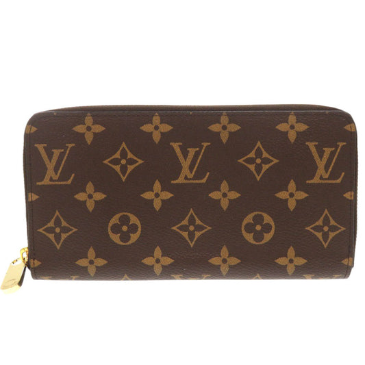 LOUIS VUITTON Long Wallet Purse M42616 Monogram canvas Brown Zip Around Zippy wallet unisex(Unisex) Used Authentic