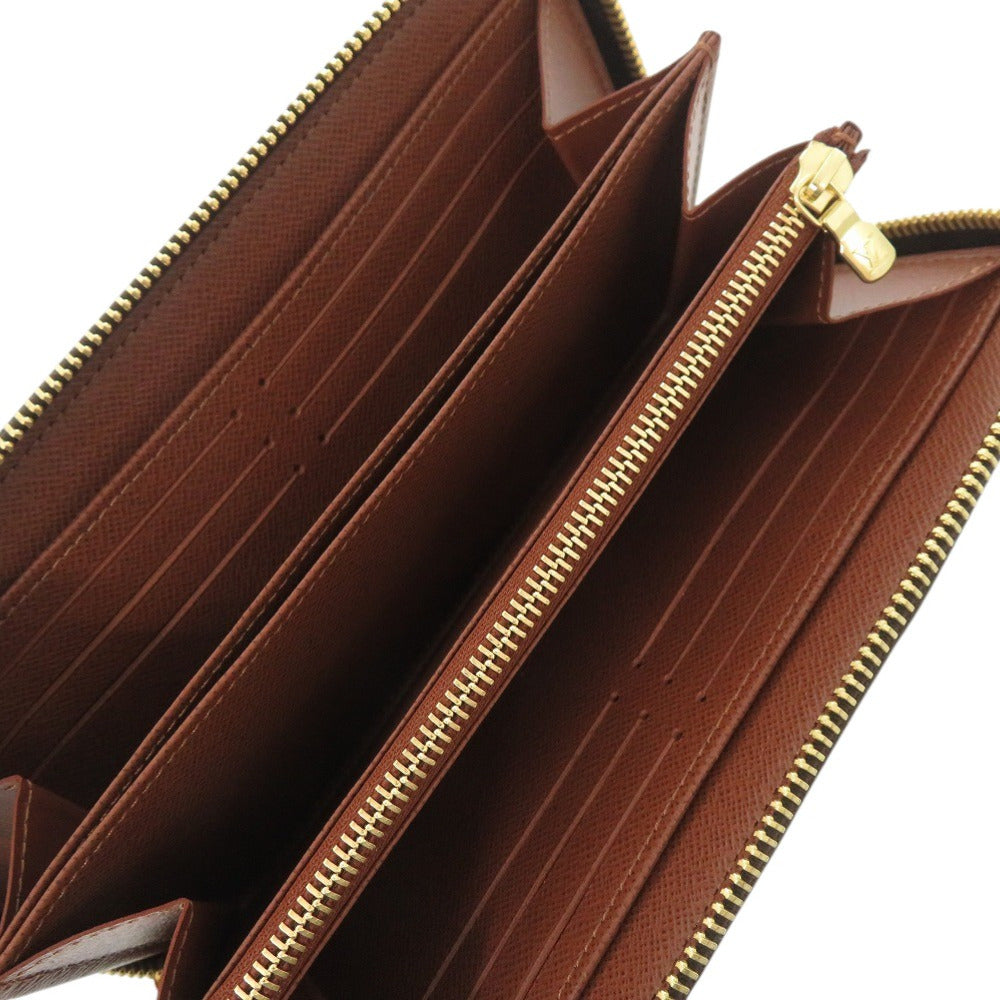 LOUIS VUITTON Long Wallet Purse M42616 Monogram canvas Brown Zip Around Zippy wallet unisex(Unisex) Used Authentic